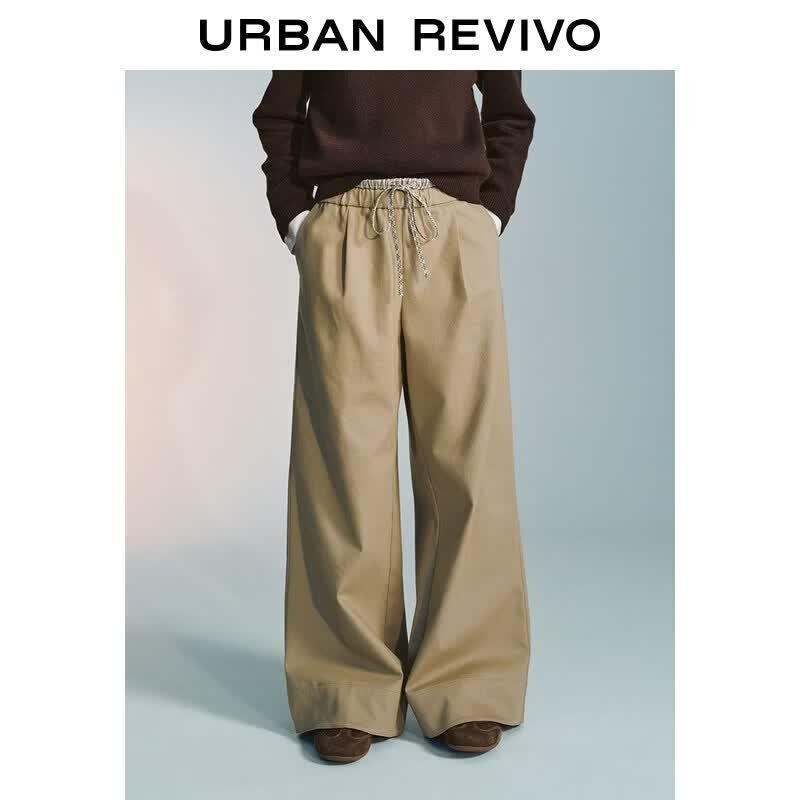 UR2026 Women s Urban Plaid Wide-Leg Pants XXS