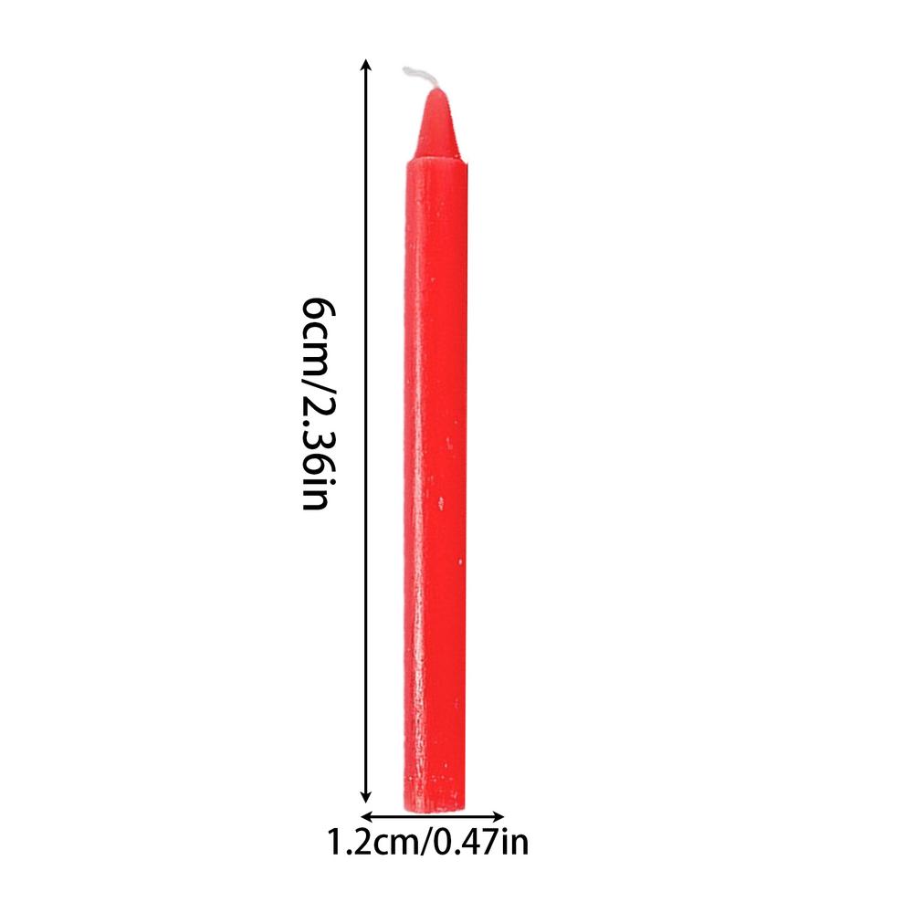 Taper Candles 10X Unscented Candle Long Lasting Burning Red/White Household Short Taper Candles Survival Supplies For Wedding красный