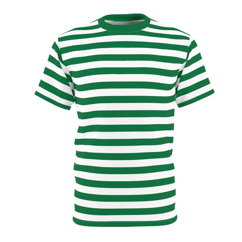 T-shirt Classica a Strisce alla Moda per Uomo Donna Personalità Colore a Contrasto Girocollo T-shirt Molteplici Opzioni di Colore Tee