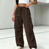 Lässige Damen-Sweatpants mit weitem Bein, elastischem Bund und für das Training