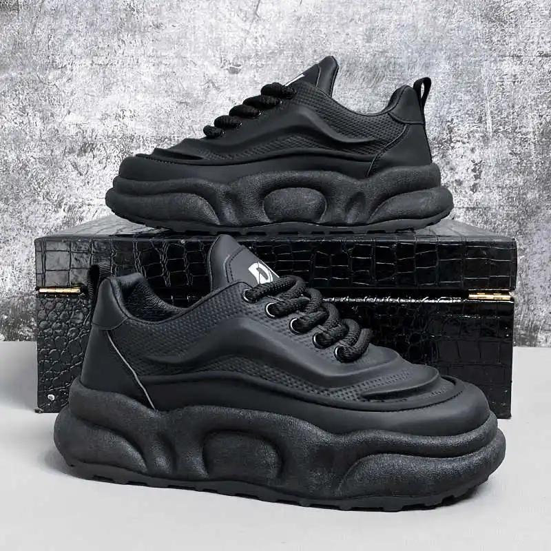 Lace-up Round Nose Luxury Shoes Men Sneakers Running Men's Shoes Size 46 White Moccasin Men Sport Loafer'lar High Brand