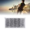 200pcs Hvy Duty Stainless Steel Fishing  Lit  S Bait Connectors 5 Sizes Corrosion Resistant Fast    Back with Plastic Box for Fishing Accessor