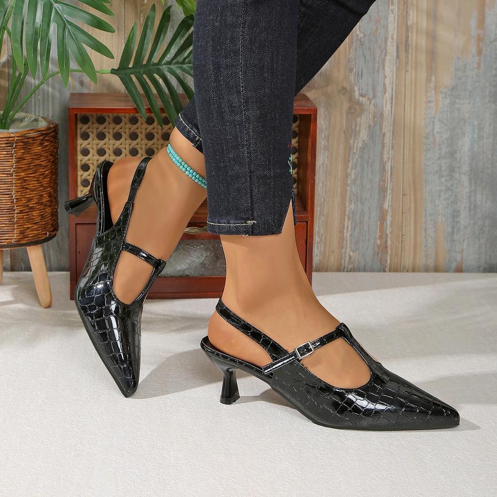 Women Sandals New Style Baotou Type High-heeled Shoes Hollow Sexy Pointy Heels Women Comfortable Casual Wear Fashion Sandals