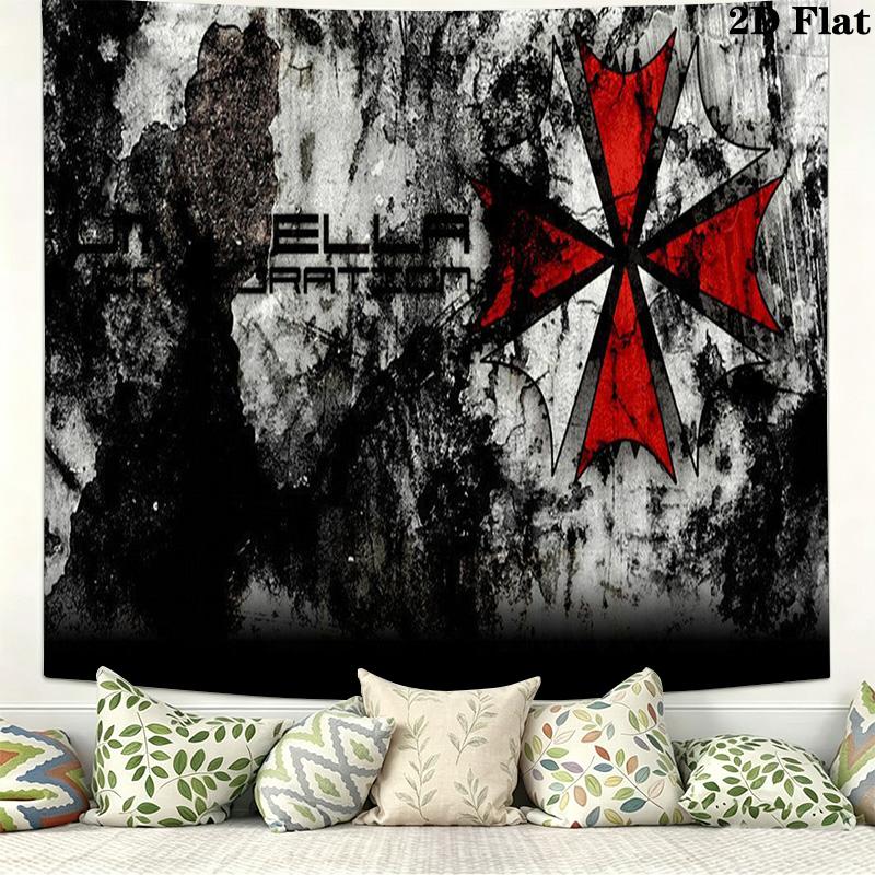 Umbrella Corporation Wall Tapestry Aesthetic Wall Hanging Printed Fabric Blanket Decorative Tapestries for Bedroom Living Room Home Decor