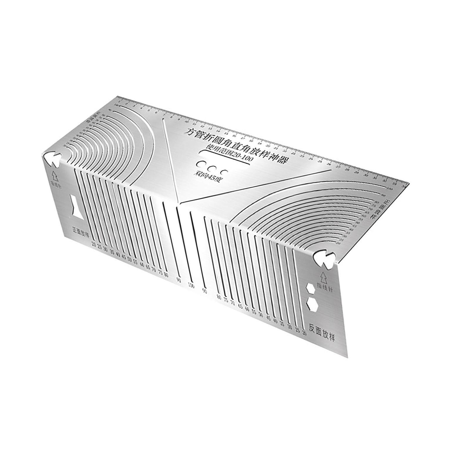 

Інструмент для розмітки кутів та дуг Нержавіючий скрайбер Лінійка для розмітки дуг Інструмент для паралельного креслення для металообробки зварювання будівництва 20T100