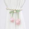 Magnetic Curtain Tiebacks, with Pearl And Tulip Buds Decor, Easy Fixing No Drilling Curtain Ties for Home Bedroom Living Room