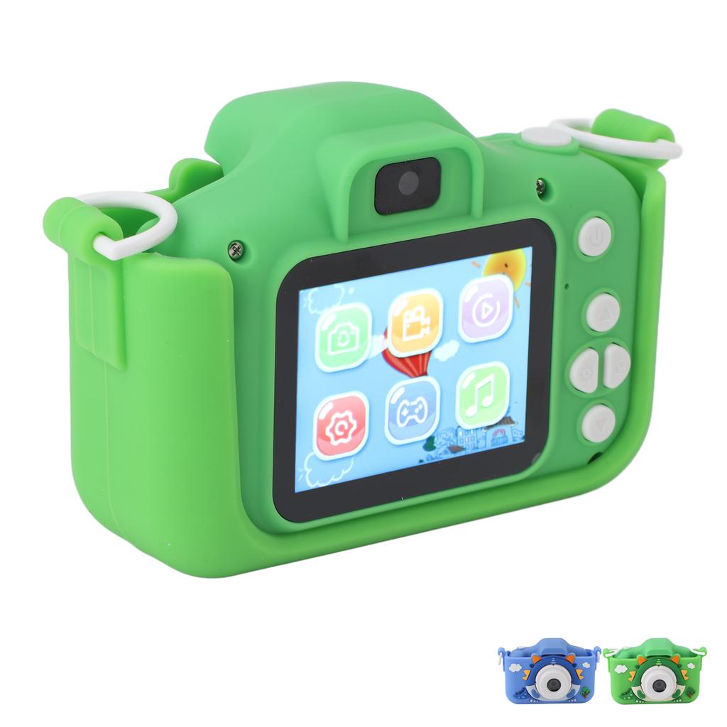 Dětský fotoaparát Roztomilý kreslený design dinosaura Multifunkční 2,0palcový displej 400mAh Selfie digitální fotoaparát