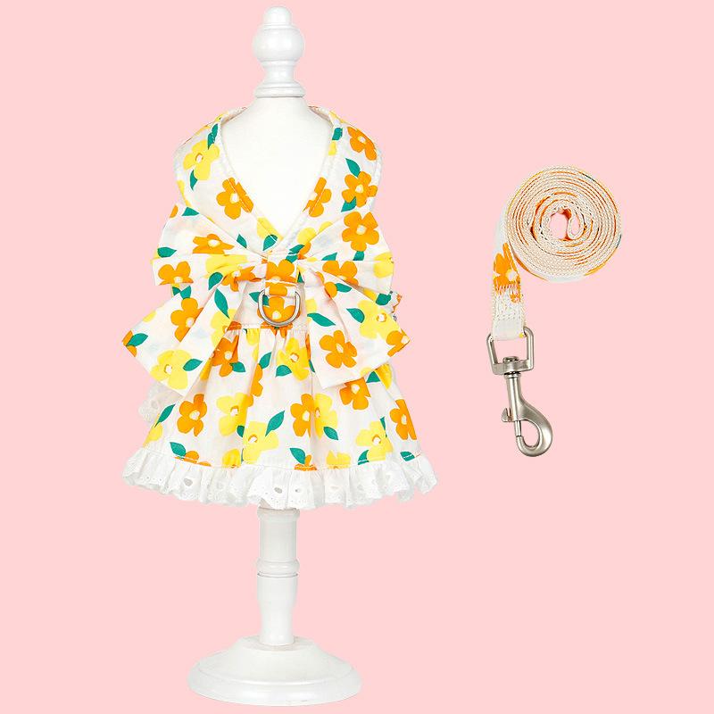 

Товары для животных Поводок для собак Летняя тонкая юбка для маленьких собак Шлейка для кошек L