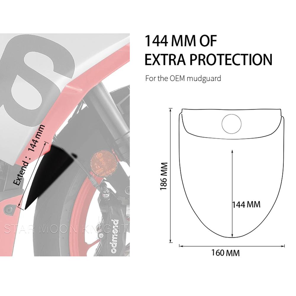 Motorcycle Accessories Front Fender Mudguard Extender Extension For Aprilia RS 660 RS660 RSV4 Tuono V4 Tuono 660  2022 2023-