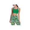 Stella McCartney Tpr Bra Cross Back Square Neck Sports Bra Women Underwear Green HI6166