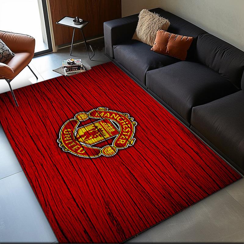 1PC rug Football Manchester Crest Carpet, Chair Rug,Area Rug for Office Bedroom living rooms bedroom, Doormat decor Christmas fan gifts