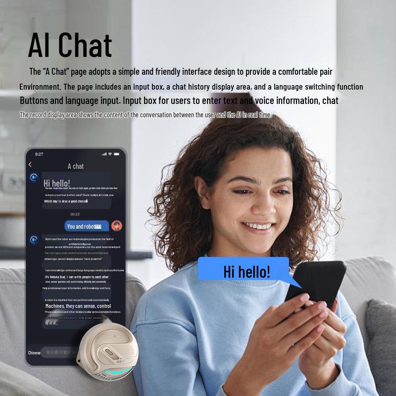 ST-T26 Smart AI Earbuds: Second Gen Wireless Bluetooth, 144 Language Translation.