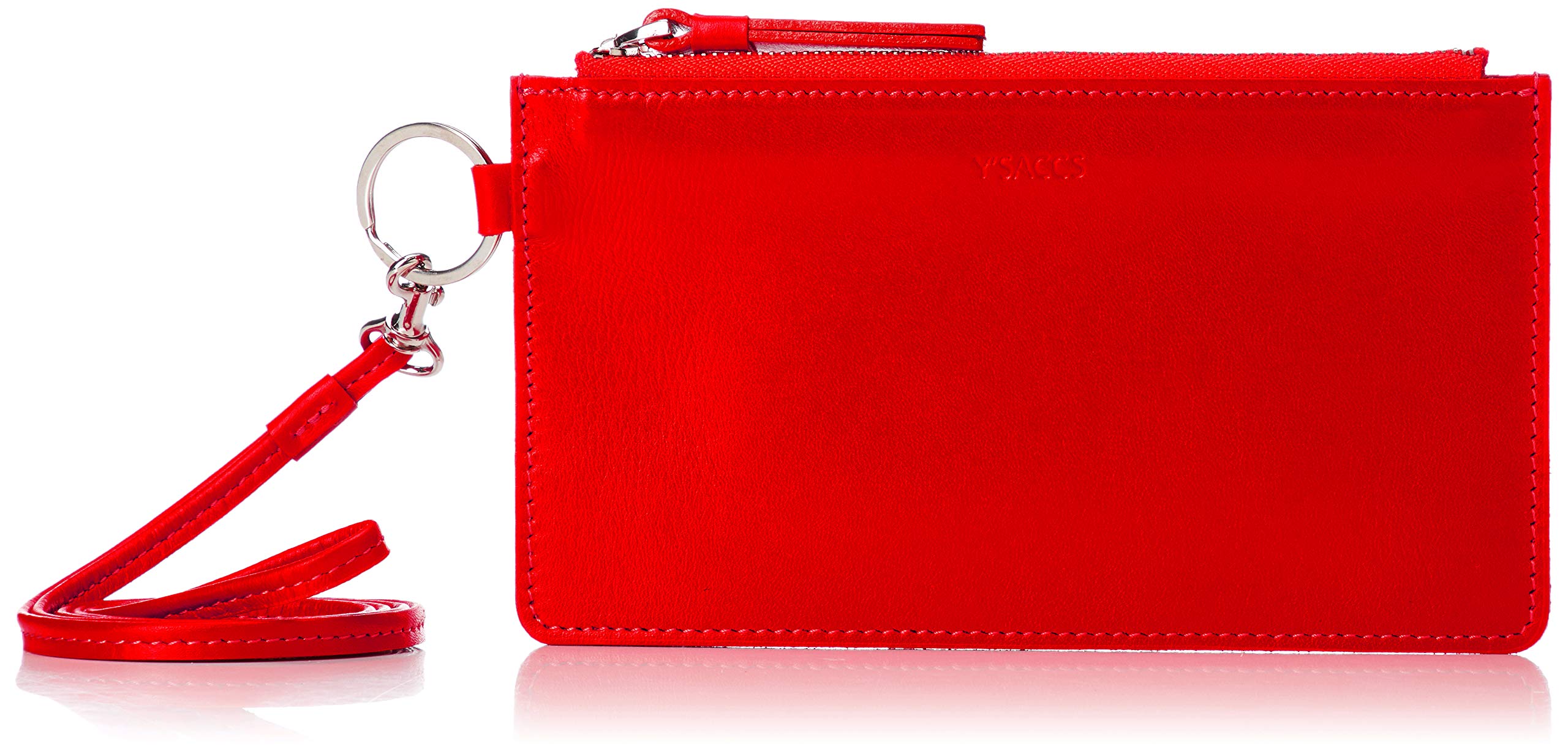 

Красный кошелек для мелочи из японской коровьей кожи [Isaac] Y01-11-02