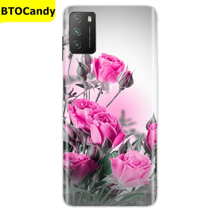 Für POCO M3 Hülle, Weiche Silikon-Rückseite, Telefonhülle für Xiaomi Poco M3 Pro 5G, Rückseitige Abdeckung, Weiche TPU Coque für POCO M 3 M3 Silikonhülle