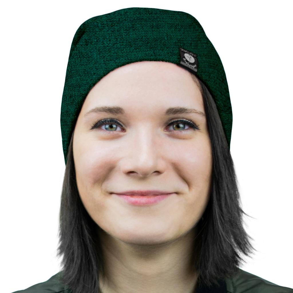 Czapka Dzianinowa 1W M01 Butelkowozielona M