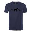 Funny Heartbeat English Bull Terrier Dog T Shirt Men Custom Pattern Cotton Short Sleeve Man Joke Present Tshirt Christmas