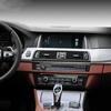 2pcs Glossy Carbon Fiber Car Front Center CD Panel Sticker For BMW 5 F10 14 15