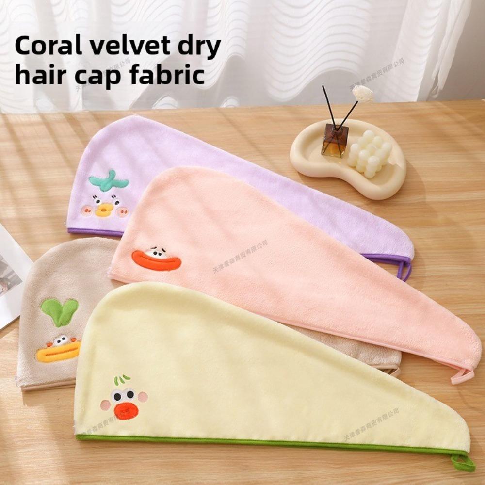 Cartoon Hair Quick-Dry Gym Towel Women Soft Towel Twist Turban Wrap for Women Absorbent Shower Cap Lightweight Travel Accessorie