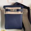 H Home Head Layer Cowhide Togo Lychee Pattern Chest Bag 26 Steel Hardware Men's Women's Universal Leather Waist Diagonal Shoulder