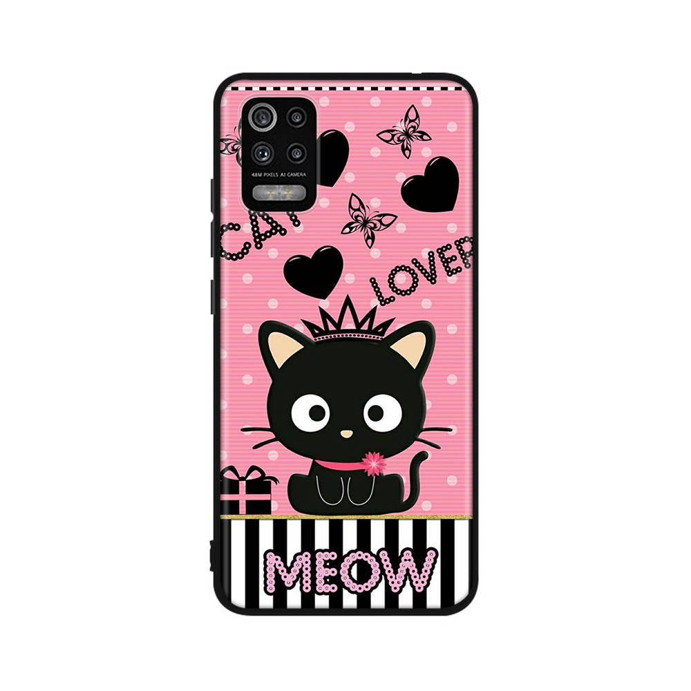 KT64 Chococat Case for OPPO Reno 8 6 5 4 Pro Find X3 A17 A31 A38 A40 A53 A54 A55 A74 A76 A78 A77 A80 A94 A95 A96 Lite Black Sofe Cover