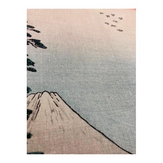 Ukiyo-e Tenugui Towel - Hiroshige Utagawa's Thirty-six Views of Mount Fuji: "The Sea of Suruga, Satomi" - 100% Cotton, Japan, Premium Tokuoka Cotton,