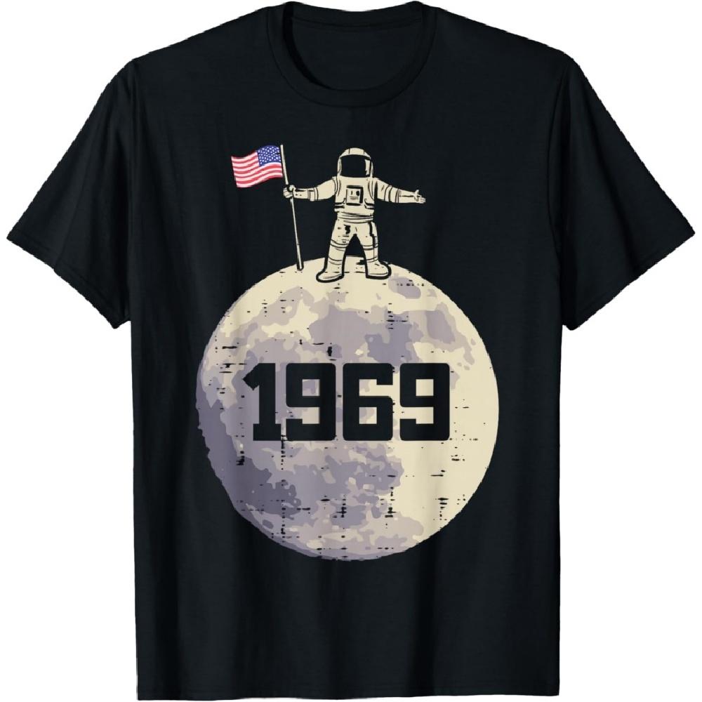 

Astronaut Moon US Flag 1969 Space Apollo 11 Men Women Kids T-Shirt S