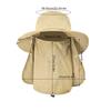 Sun Hat UV Protection Wide Brim Neck Flap Face Cover Multifunctional Cap for Hiking Fishing Beach
