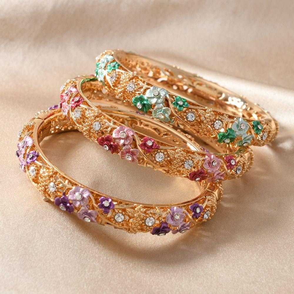 Doppelarmreif Hohlblumenarmreif Chinesisches Damen-Armband Schmuck Geschenke