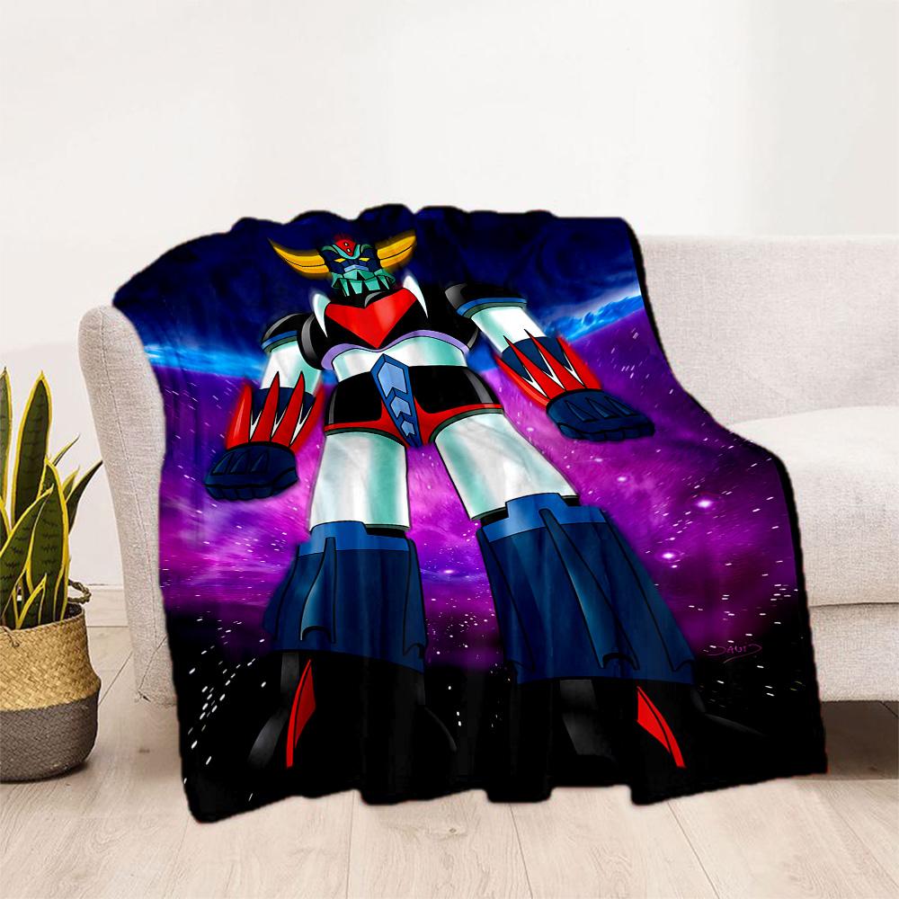 Giant Robot Adventure Flannel Blanket-Soft and Suitable for Sofas,Beds,Offices,Travel,All Seasons,Great Gift for Holidays and Birthdays.