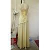 Women One Shoulder Pleated Waist Chiffon Spliced A Line Long Evening Party Dress