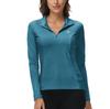 YIRUIYA Golf and Tennis Long Sleeve UV Trekking Women's Wear, Half-Zip Shirt, Top, Stretch, Moisture-Wicking, Quick-Drying, Protection, Innerwear,