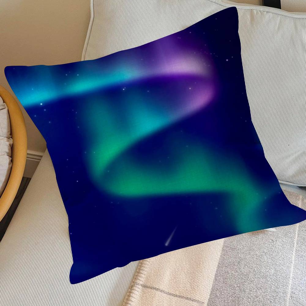 Nature Aurora Beauty Pillow Cushion Cover Pillowcase Living Room Sofa Home Decor