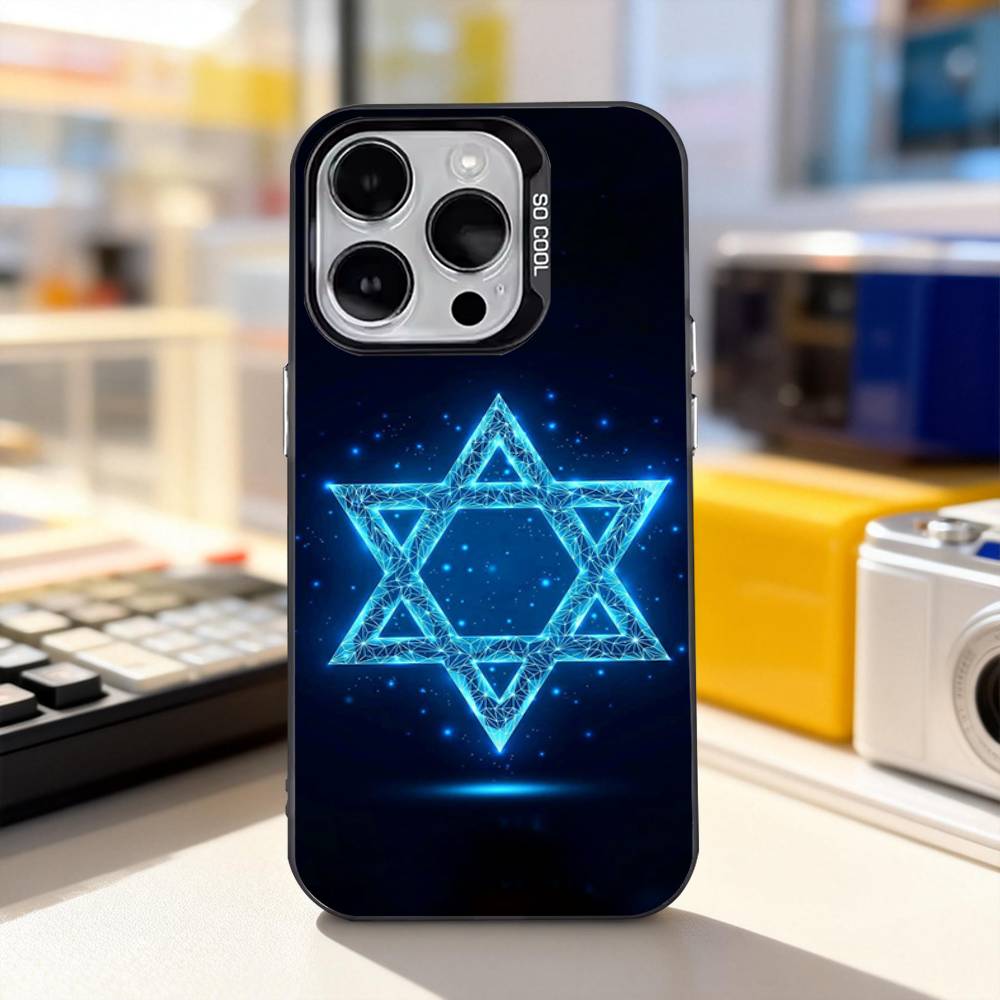 

I-Israel Flag Emblem MAP For iPhone 17,16,15,14,13,12,11,Pro,Max,Plus,E,Air,Mini Anti Fall Black Matte Hard Bumper Phone Case iPhone15pro