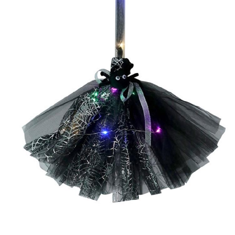 LED Light-Up Flying Broomsticks for Halloween Costume Play Background Decoration