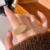 Retro Exaggerated Geometric Oval Solid Color Resin Wide Face Ring for Men Women Fashion Party Charm Finger Jewelry Accessories