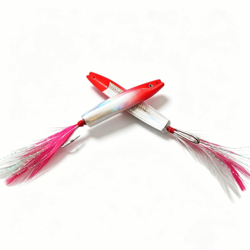 2pcs Bow Horn Matel Jig Bait Metal Cast Artificial Bait Slow Shaking Surface Bait Sea Fishing