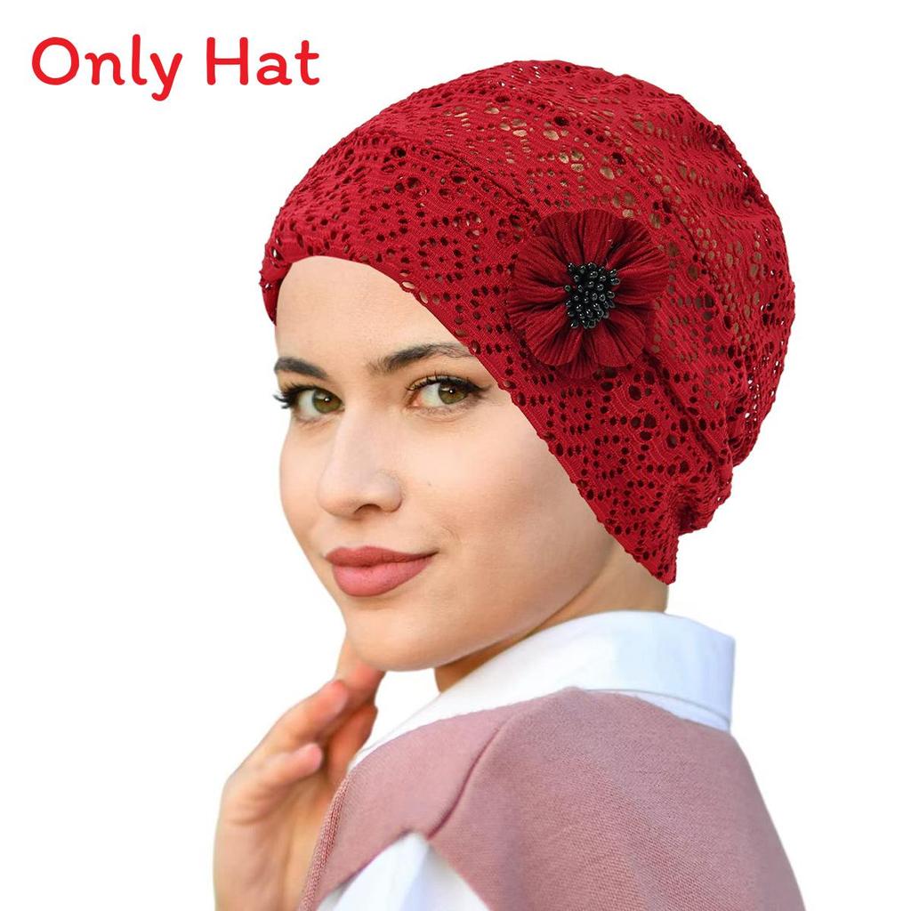 Elegant Lace Hollow Out Womens Floppy Hat With Flower Decor For Summer Fashion