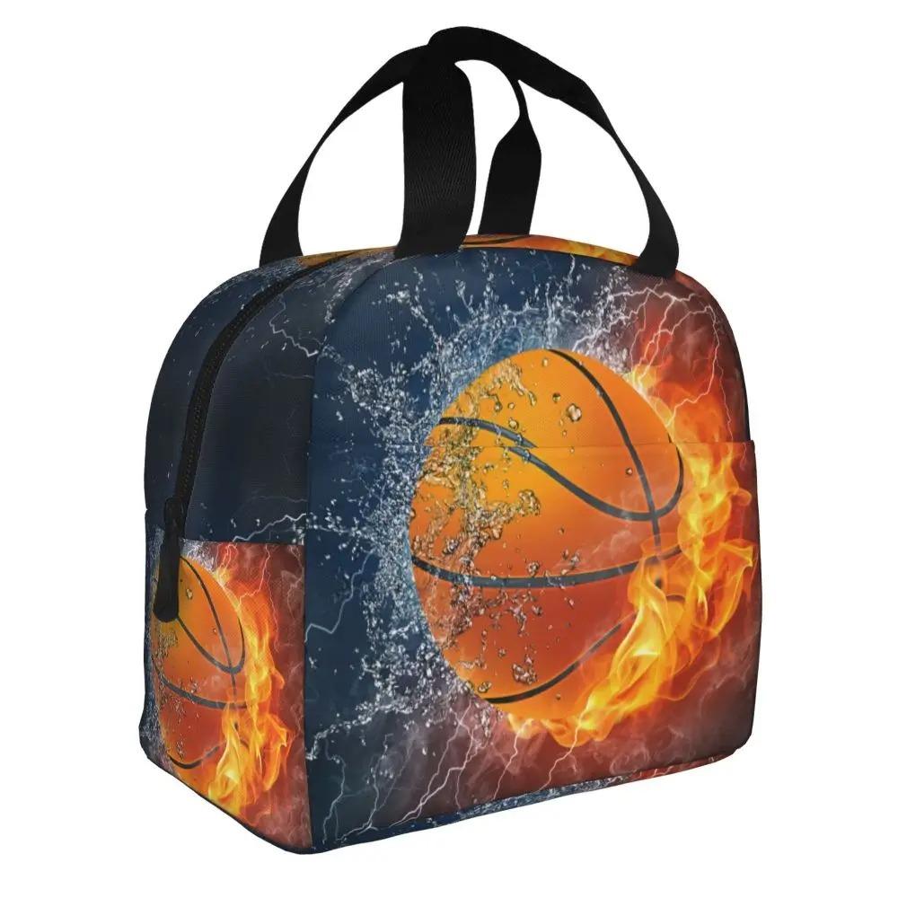 Basketball Thermal Insulation Bag Cartoon Game Sports To Print Children Boys And Girls Lightweight Portable Meal Bag