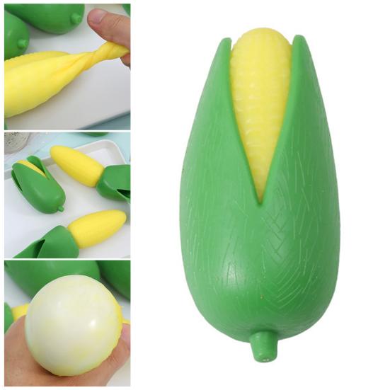 Simulation Peeled Banana Squeeze Toy Stretchy Slow Rebound Corn Fidget Toy Portable Simulated Fruit Vegetable Sensory Toy