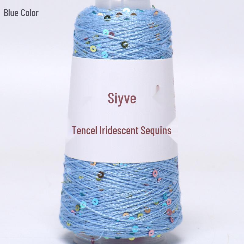 Si Yue Tencel Iridescent Sequin Yarn: Hand-Knitted Fashion Dazzle