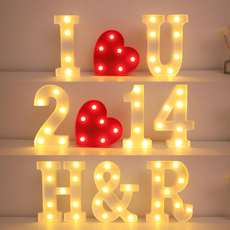 LED Letter Lights: Decorative String Lights for Weddings, Birthdays, Proposals, and Nighttime Ambiance.