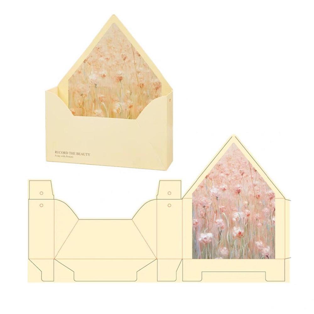 

5 Pieces Paper Envelope Floral Box Romantic Floral Arrangement Box Gift Wrapping Box Teacher s Day