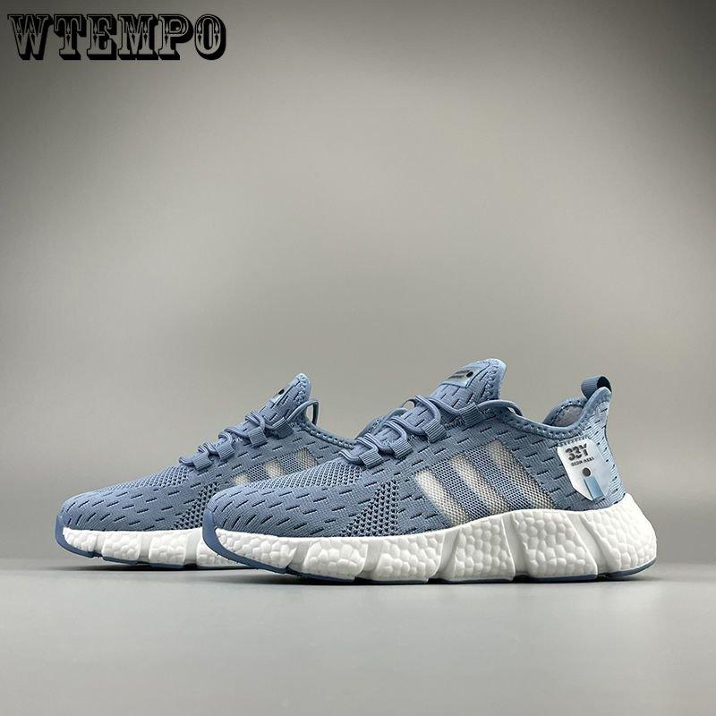 WTEMPO Summer Couple Sneakers Men's Breathable Lightweight Running Shoes Women's Mesh Hollow Casual Shoes Unisex Outdoor Soft Sole Sport Shoes