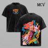 One Piece Anime Men's Women's Vintage Washed Oversized T-shirt Hip Hop Streetwear Y2k Harajuku Cotton Short Sleeve High Quality Female Male Clothing