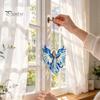 Retro Church Style Sun Catcher Guardian Angel Acrylic Suncatcher, Stained Glass Effect Window Hanging Ornament, 2D Flat Religious Wall Art Ornament