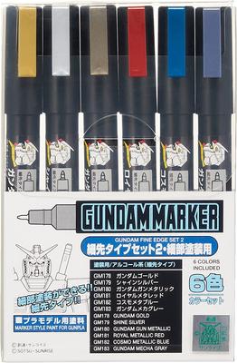 Gundam žymeklių rinkinys, plono galiuko tipas 2
