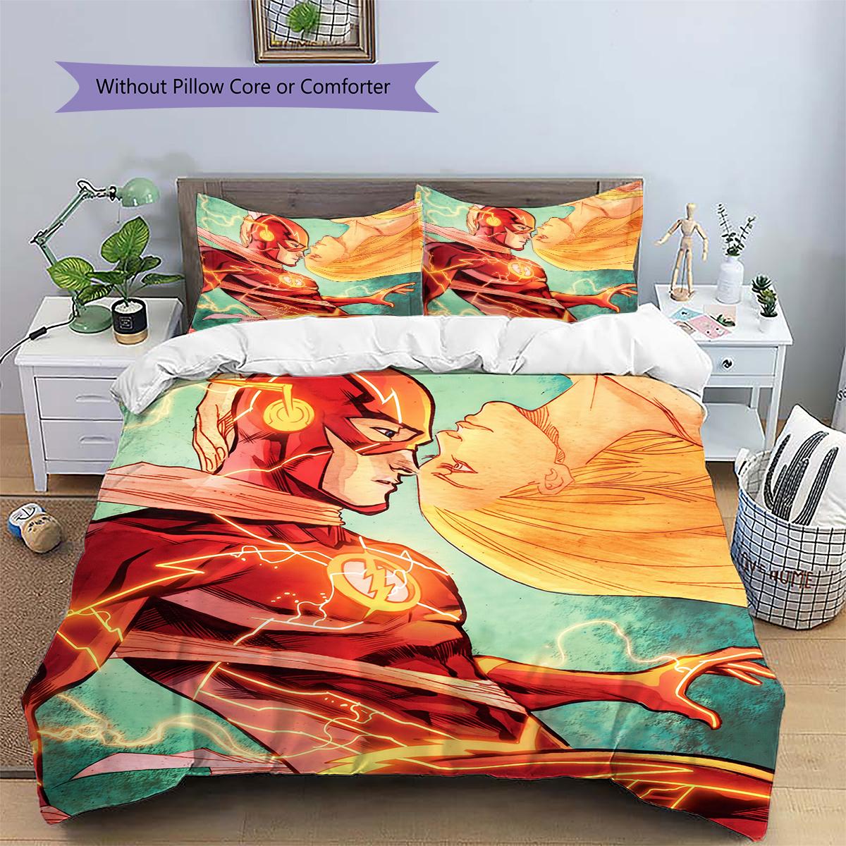 

The Flash Bedding Set Duvet Cover Pillowcase No Filler, Soft Home Bedroom Decor, Perfect Gift for Fans.chl 135x200cm