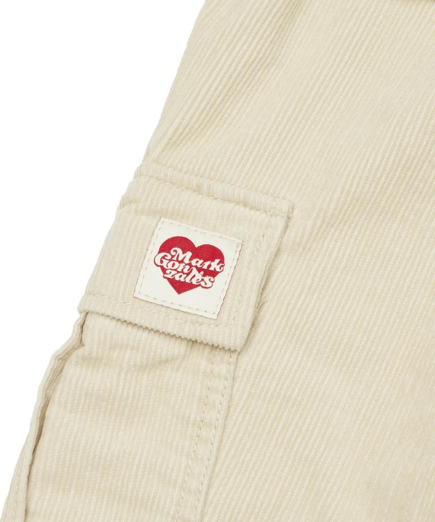 Mark Gonzales Heart Collection Corduroy Cargo Pants - Ivory