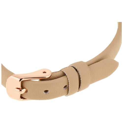 Fieldwork Analog Patre Watch, Pink Gold with Leather Strap, JN002-2, Women's, Gray