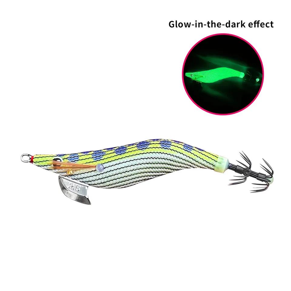 Artificial Hard Bait Luminous Squid Jig Sea Fishing Lure Octopus 3.5#3.0 # 2.5 # Japan Fishing Tackle